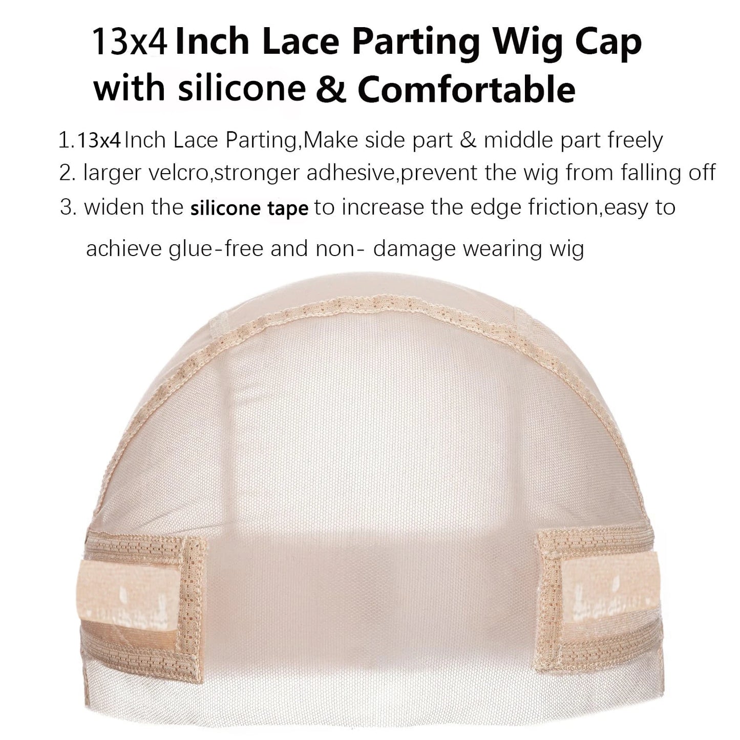 Lace Silicone Wig Grip Cap for Women,Wig Cap with Grip Band Adjustable,Used for Lace Wigs and Single Top Wigs-Lace Grip Cap
