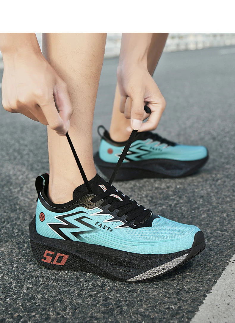 Men Running Shoes Carbon Plate Marathon Speciality Sports Breathable Lightweight Women's Comfortable Nonskid Leisure Sneakers