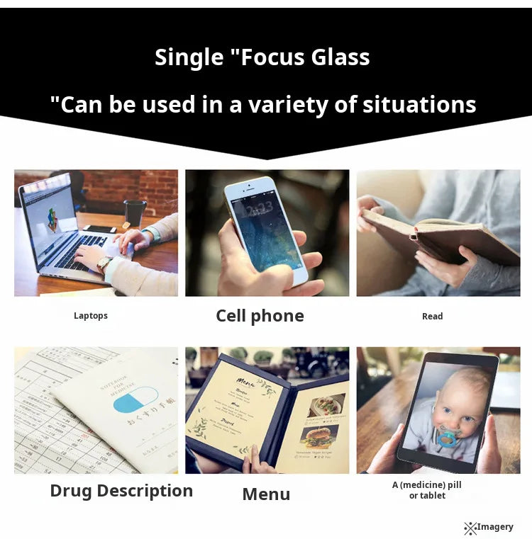 1/2PCS Smart Zoom Reading Glasses Ultra Clear Presbyopia Glasses Lightweight Anti-Blue Anti-Fatigue Auto Zoom Magnifier