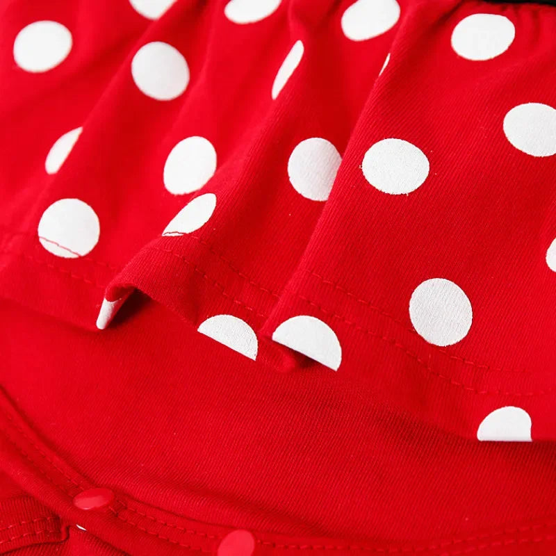 Summer Rompers Baby Boys Girls Newborn Romper Hat Short Sock 3 PCS Set Cartoon Minnie Mickey Infant Clothes Bebe Cotton Jumpsuit