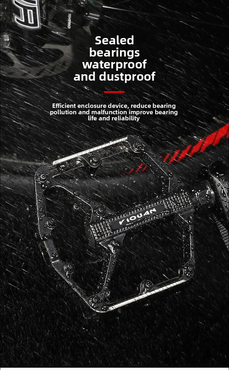 Mountain Road Bicycle Pedal Aluminum Alloy Pedal Double DU Pedal Anti-slip Widened Nail Pedal Bicycle Accessories Mtb Pedals
