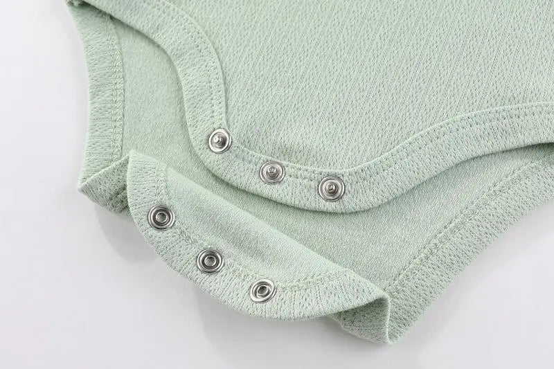 6 Pcs Cotton Bodysuits+Pants Long Sleeve Newborn Baby Girl Clothes Sets Spring Print Baby Boy Clothes Solid Color 0-12M Autumn