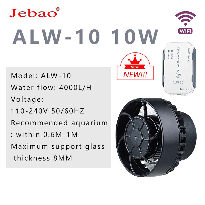 Jebao ALW MLW-5 MLW-10 MLW-20 MLW-30 Series smart Wave Pump with Wifi LCD Display Controller Wave ball Fish Tank Aquarium marine