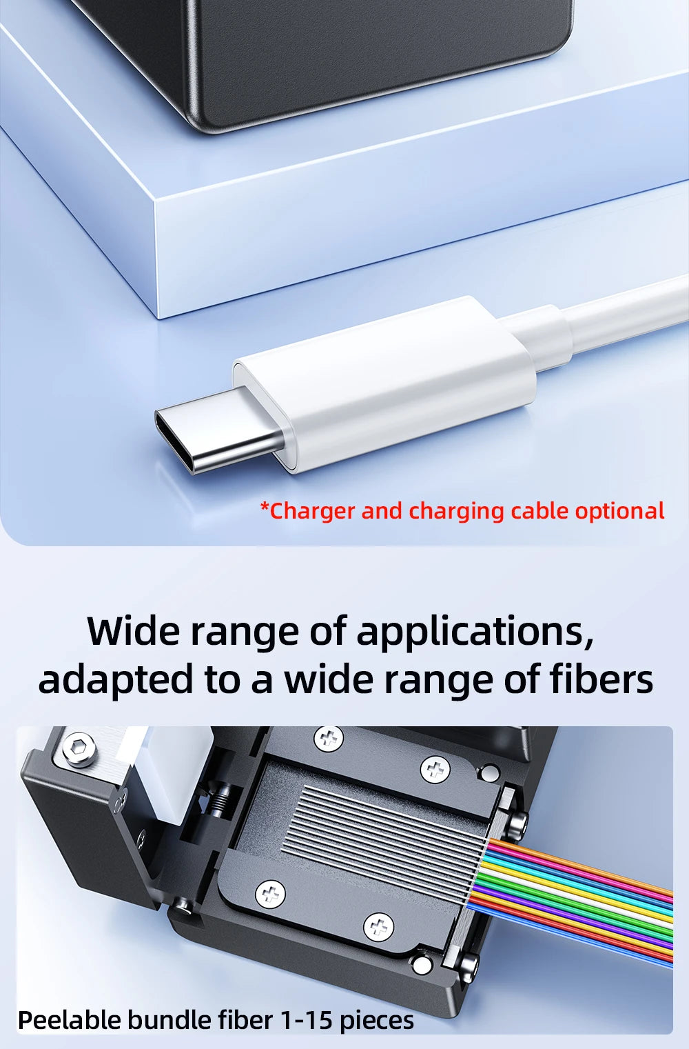 Fiber Thermal Stripper Pliers Heated Optical Wire Stripping Slitter Ribbon Fiber Hot Stripper Cable Fusion Tool SAIVXIAN U9