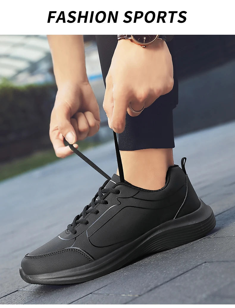 2024 New Sneakers Men Casual Shoes Comfotable Lightweight Men High Quality Running Shoes Outdoor Waterproof Leather Sport Shoes