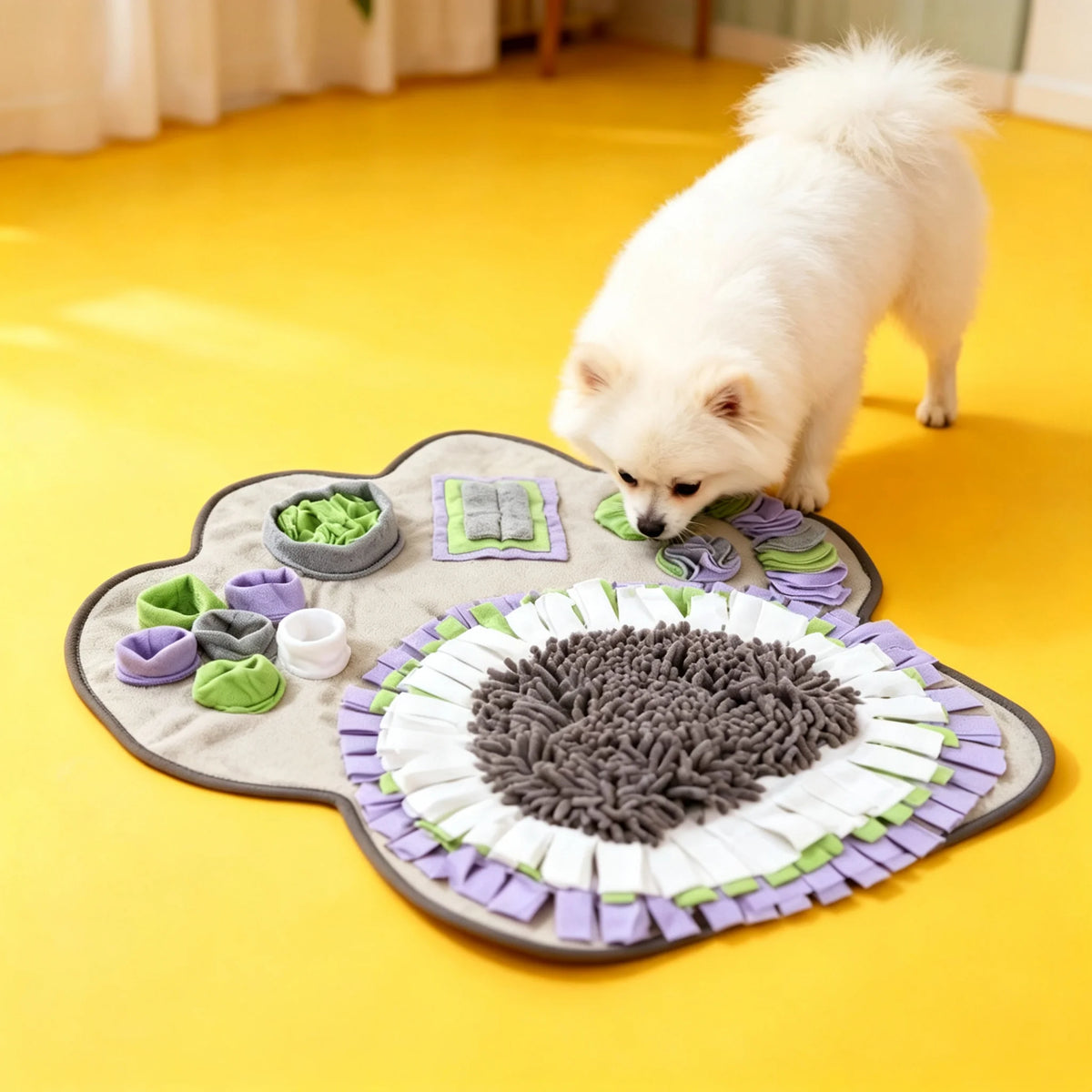 Pet Snuffle Mat for Dogs Cats Interactive Feeding Mat Slow Feeder Nose Work Training Toy Stress Relief Encourage Natural Foragin