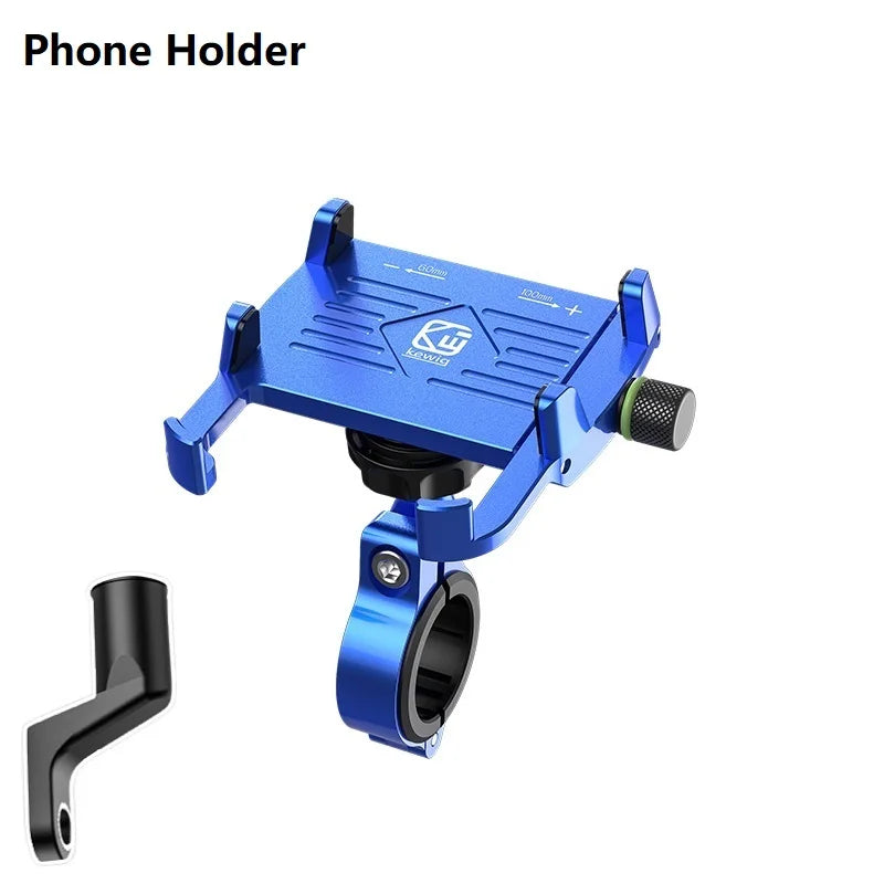 Whole Aluminium 12-24V Motorcycle Phone Holder USB Charger QC3.0 Fast Charging Mount Bicycle Handlebar Bracket for iPhone Huawei
