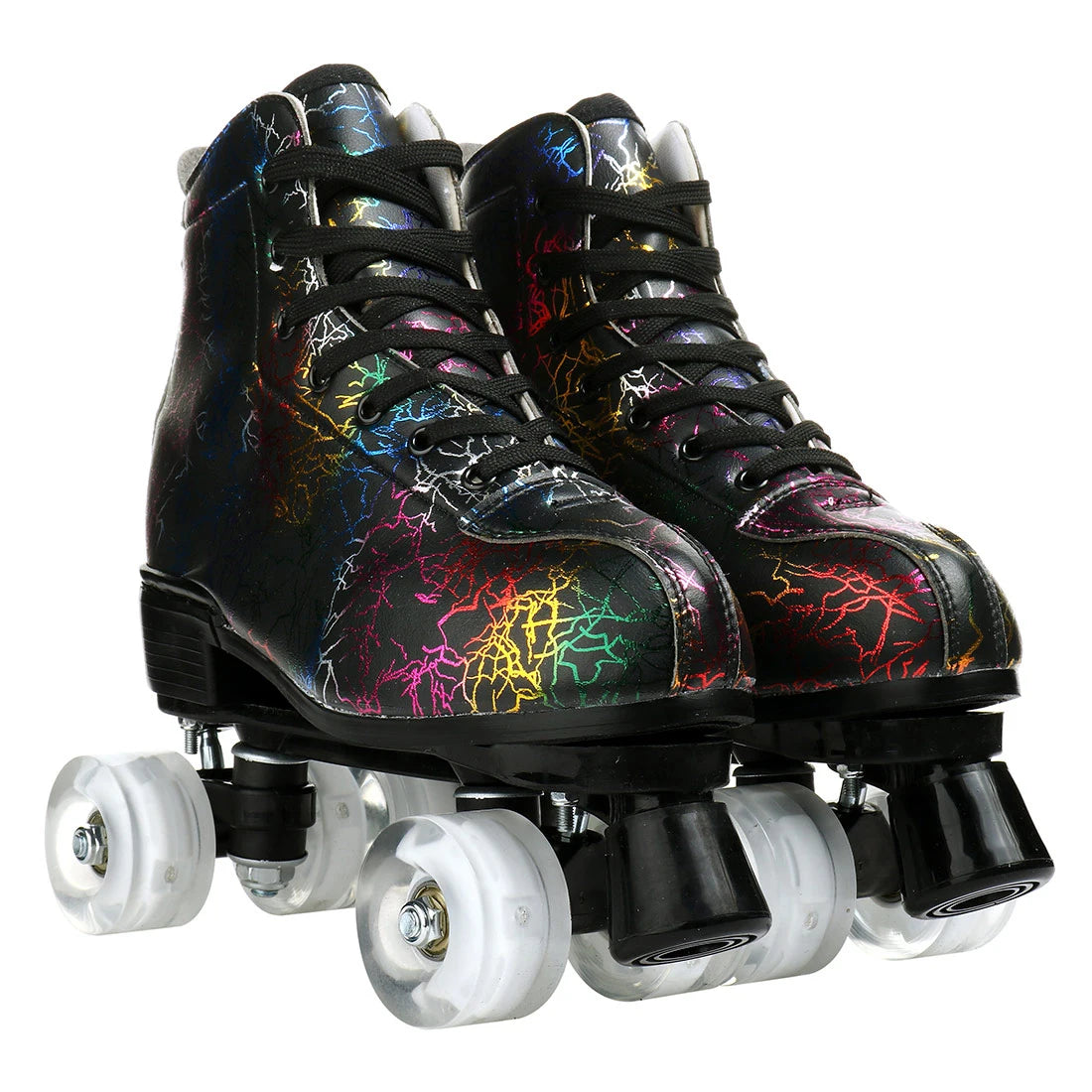 Flashing Quad Roller Skates Adult Flashing 4 Wheels Skates For Women Men Outdoor Sports Ice Skating Rink Quad Sneakers