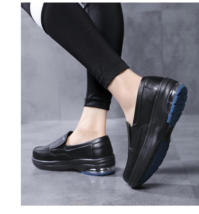 Sneakers Women Nurse White Shoes Comfortable Women Walking Shoes Breathable Female Flats Footwear Platform Lightweight Slip-On