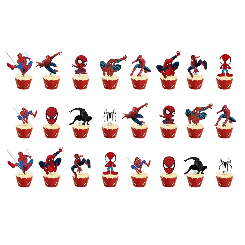 SpiderMan Birthday Party Decoration Party Supplies Set Tableware Tablecloth Cup Plate Balloon Cake Topper Party Supplies Gifts