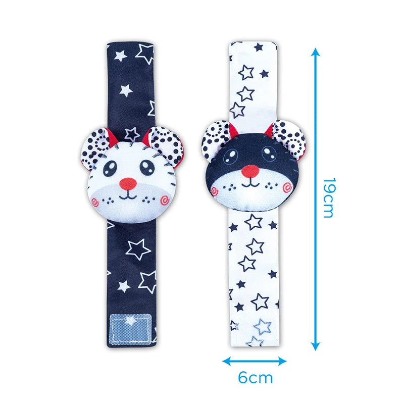 0-12 Months Baby Sock Rattles Cartoon Children Infant Wrist Strap Rattle Toys Baby Rattle Socks Wrist Baby Rattles Newborn Toy