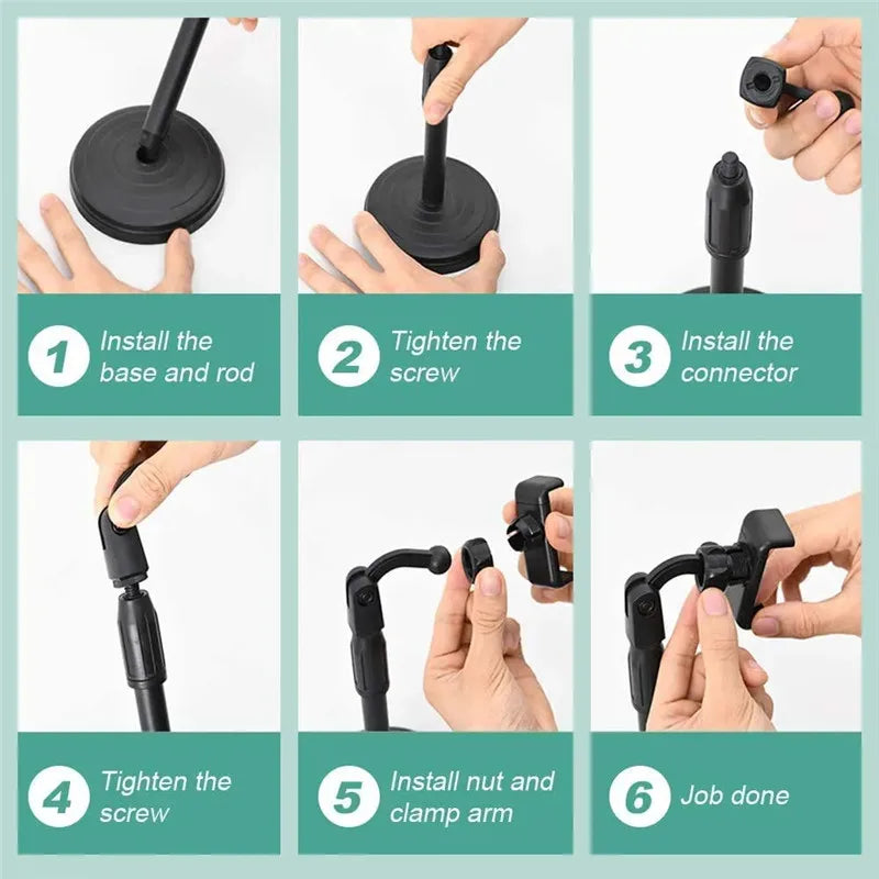 Desktop Phone Holder Live Broadcast For Smart Phone Adjustable with Phone Holder Stand Bracket For Mobile Telefoon Statief Stand