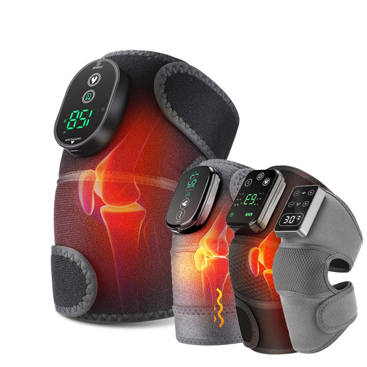 3 in 1 Heating Pad Shoulder Knee Elbow Brace for Arthritis Hot Compresss Joint Massage Strap Promote Blood Circulation Kneepad