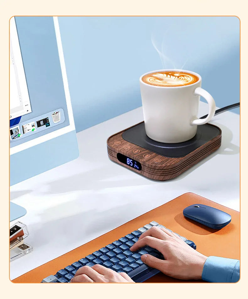 35W Electric Mug Warmer Cup Heater with 10 Gear Temperature Control Electric Hot Plate Warm Coaster Heating Pad 220V