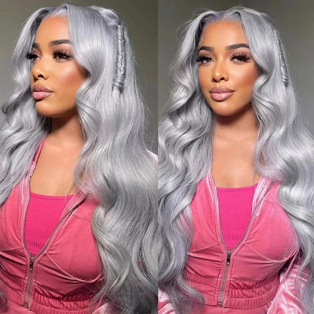 36 Inches Silver Grey Body Wave 13x4 Lace Front Wigs 613 HD Lace Frontal Wig 13x6 Colored Body Wave Human Hair Wigs For Women