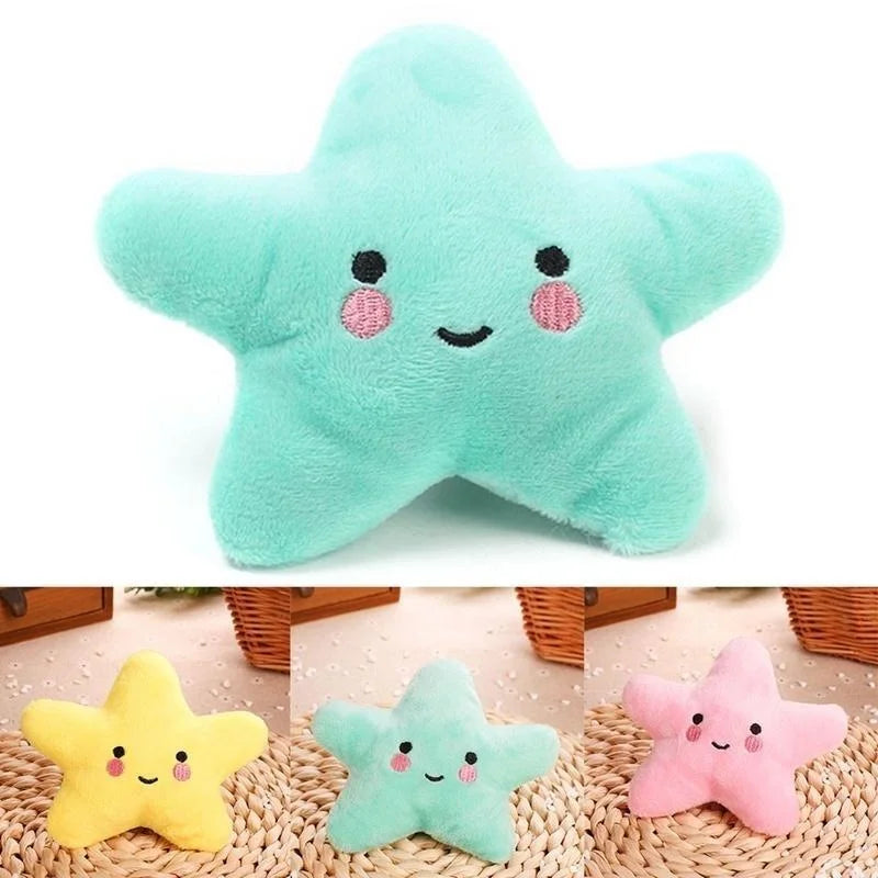 Pets Toys Plush Sounding Pentagram Toys Pets Chew Playing Fun Cute Puppy Dogs Cats Squeaky Toys Pets Supplies Accessories