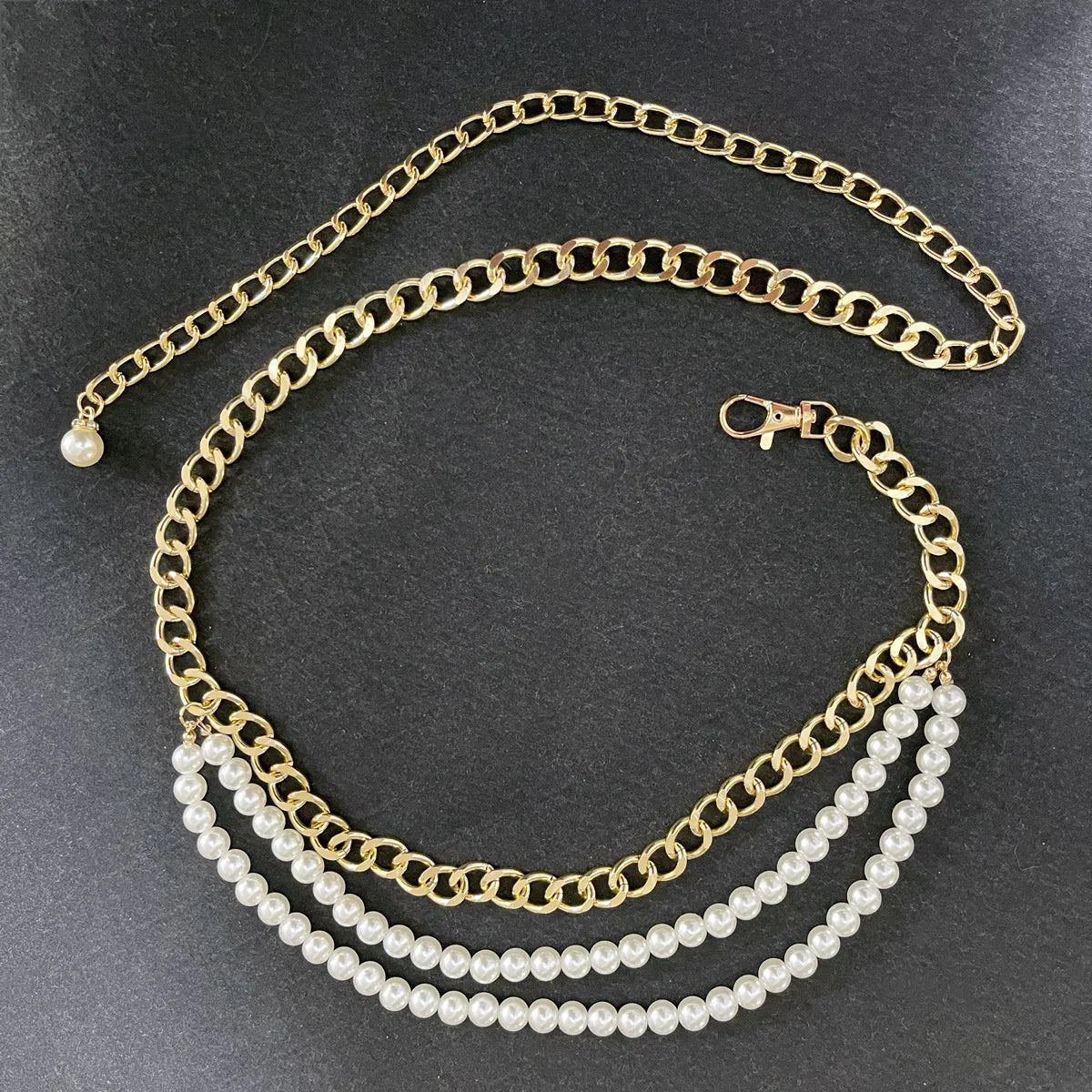 Multilayer Pearl Waist Chain for Women's Fashion Retro Character Playing Body Accessories Sexy Party Accessorie Gift