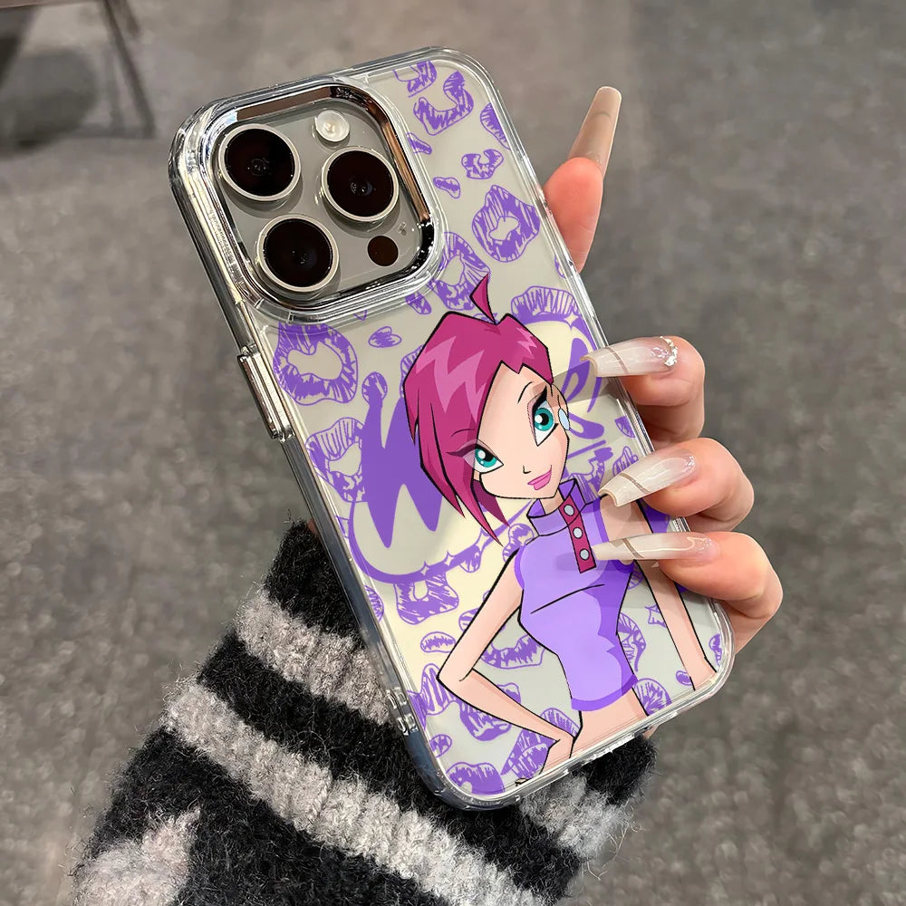 W-Winx C-Club Phone Case for IPhone 17 16e 16 15 14 13 12 11 Mini Pro Max X XR XSMAX 8 7 Air Plus Transparent Soft Cover