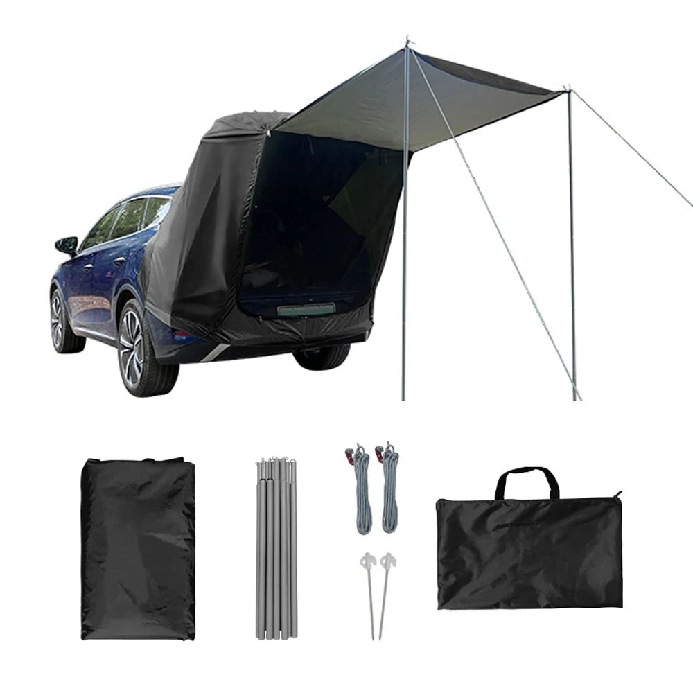 Outdoor Car Rear Extension Tent Camping Picnic Awning Canopy Sunshade Rainproof Waterproof Vehicle Tail Tent