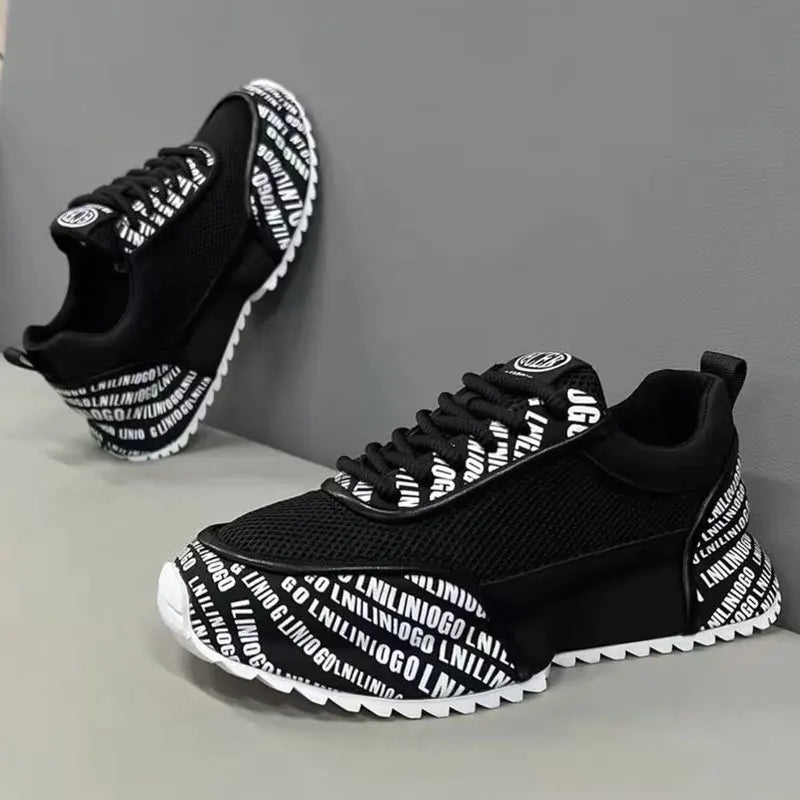 Chunky Sneakers Men Designer Cover Bottom Board Shoes Fashion Casual Leather Fabric Breathable Increased Internal Platform Shoes