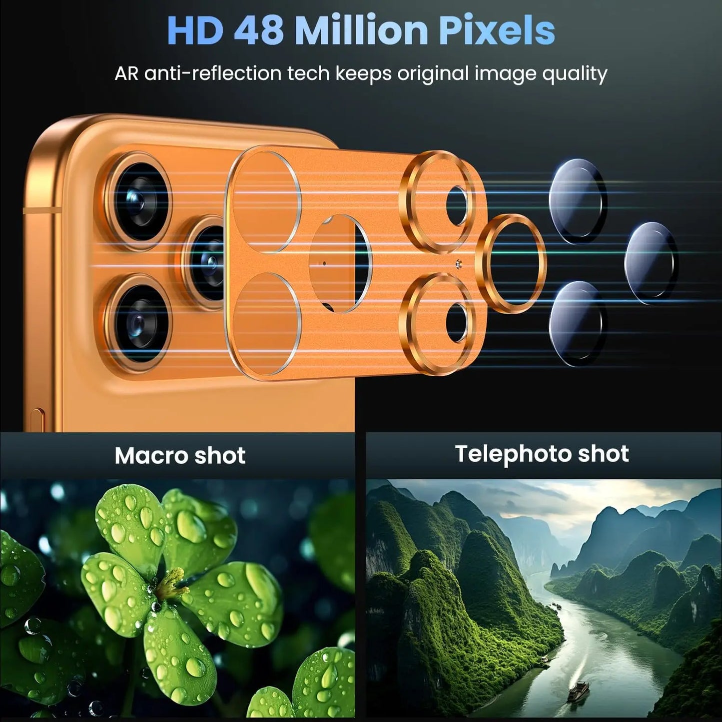 For IPhone 17 Pro Max Camera Lens Protector [Strong Adsorption][Case-Friendly] Metal Tempered Glass Ziai Camera Screen Cover