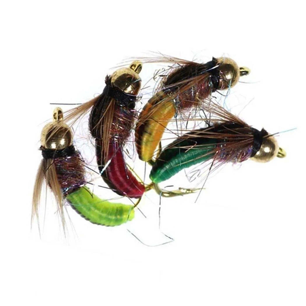 24-100Pcs Dry/Wet Flies Handmade Fly Fishing Artificial Fly Baits Lures Fly Assortment Trout Bass Fishing, with Flies Box