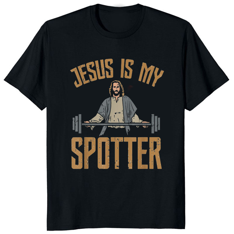 Retro Vintage Jesus Christ Gym T Shirts Men Pure Christian Faith Tee Top Short Sleeved Funny Printed Graphic Tshirt Gift