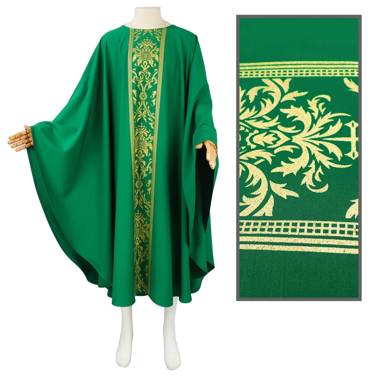Halloween Priest Religious Robe Cosplay Costume Costume Robe Chasuble Priest Vintage Baggy Robe Gown Cape Party Outfit for Adult