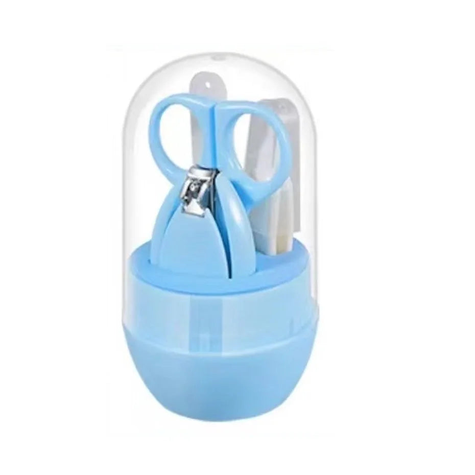 4pcs Infant Baby Clipper Nail Set, Baby Grooming Kit, 4-in-1 Baby Care Set, Baby Nail Clipper, Scissors, File, Tweezer