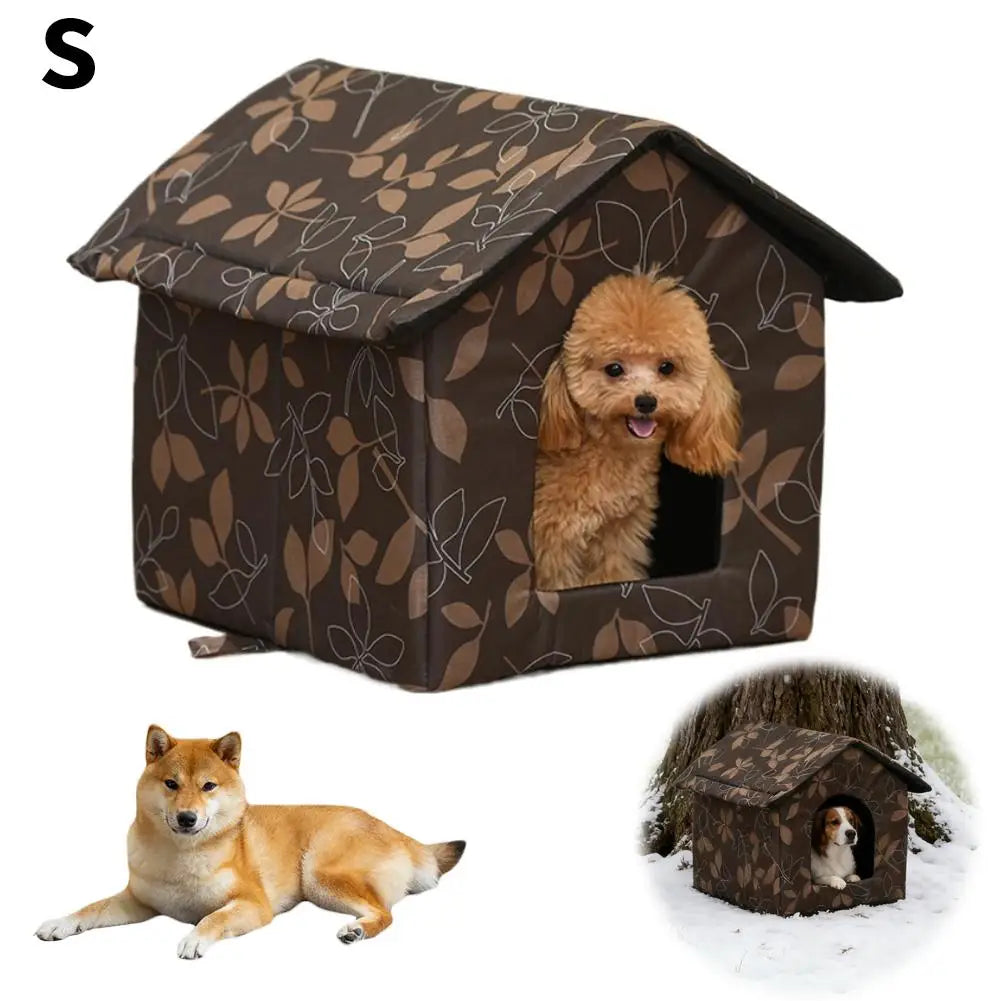Winter Waterproof Cat House Bed Outdoor Warm Shelter Dog Kennel Foldable Pet Cabin Tent Insulated Supplies DropShipping