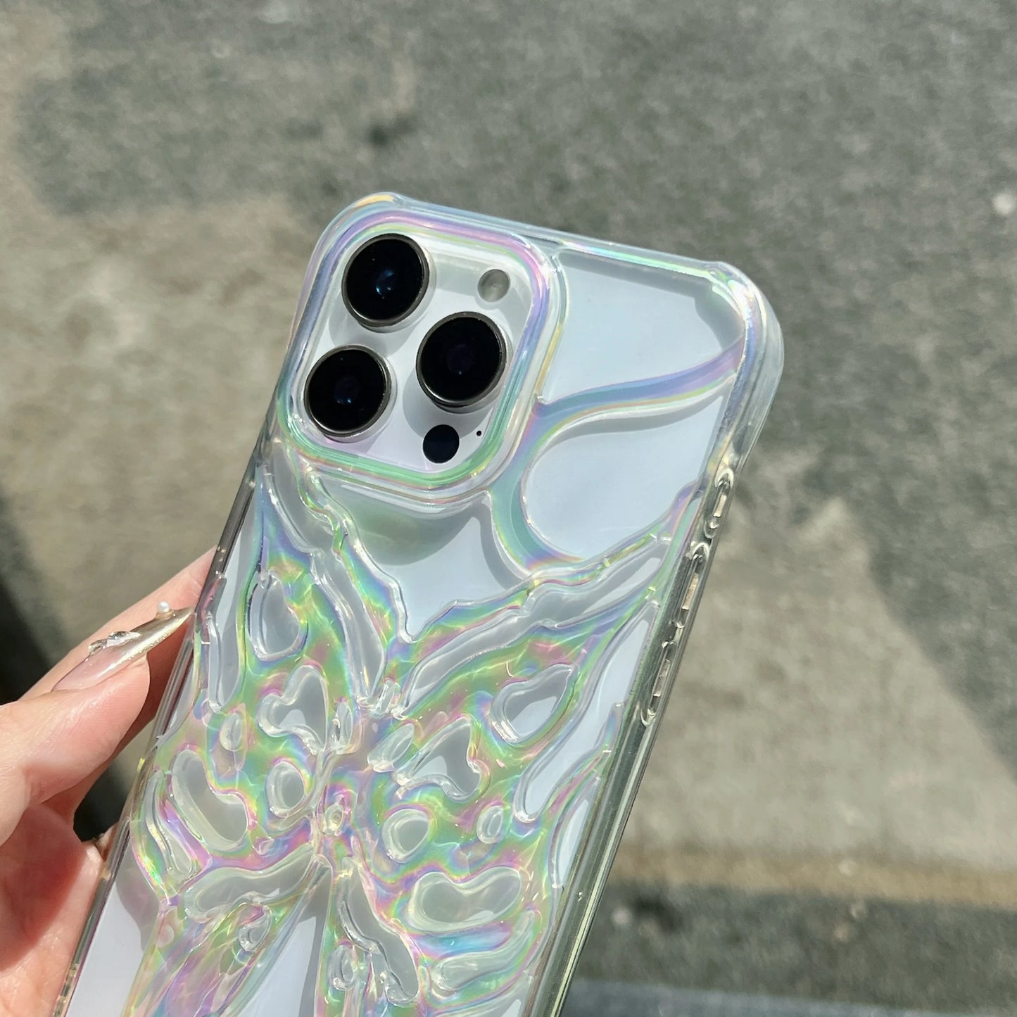 Plating Butterfly Hollow Out Gradient Color Soft Phone Case for iPhone 11 12 13 14 15 16 Pro Max Heat Dissipation Cooling Cover