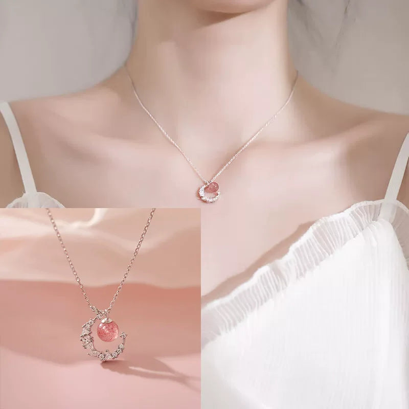 VENTFILLE  925 Sterling Silver Black Agate Necklace for Women Girl Snake Bone Chain Water Drop Jewelry Gift Dropshipping