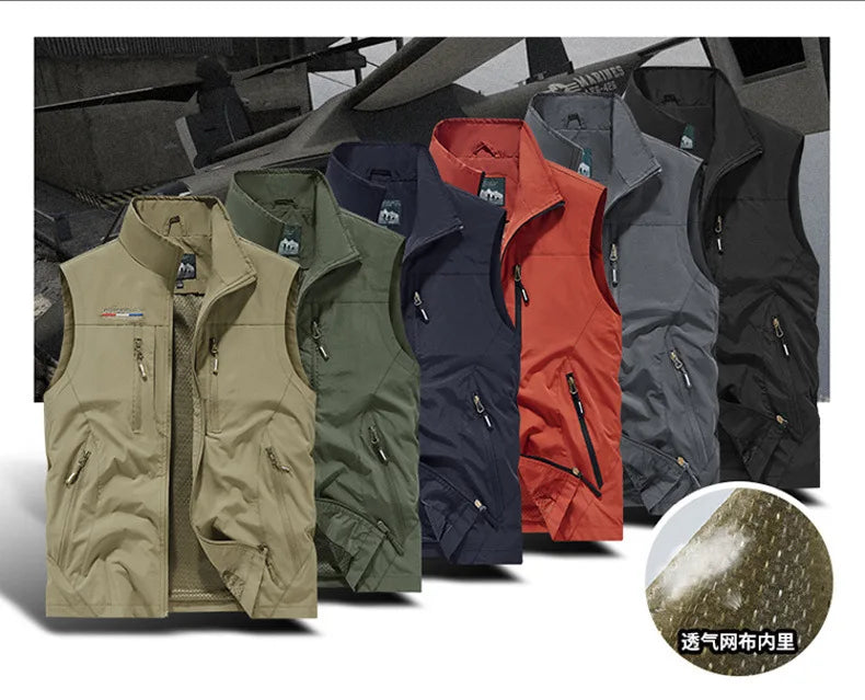 Multi-pocket Vest, Outdoor Activities, Rock Climbing, Hiking, Camping, Fishing, Mountain Climbing, Traveling, Photography, Vest