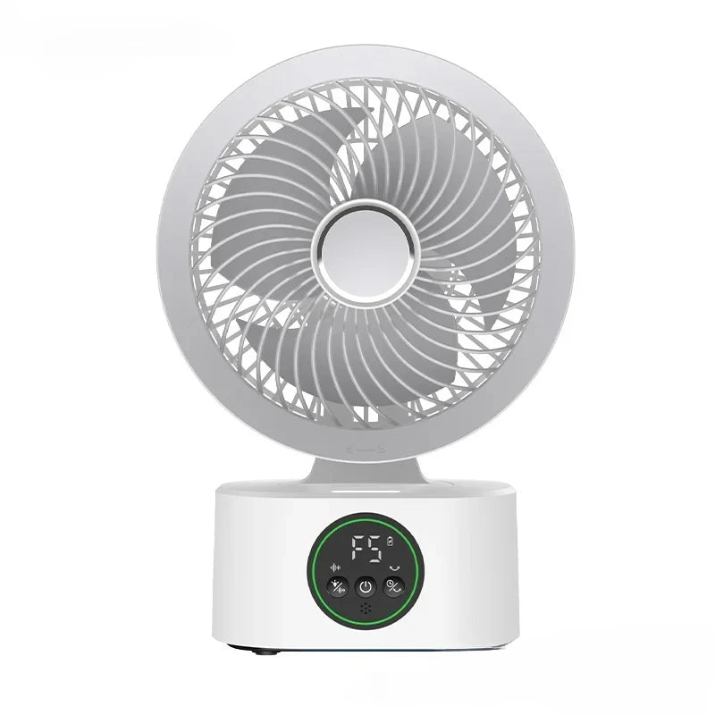 Portable Wall-Hanging Fan With Remote Control Smart Voice Rechargeable USB Household Electric Folding Fan Nightlight Air Cooler