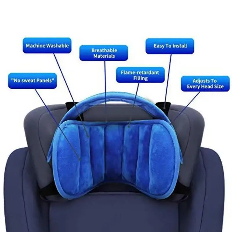 Child Car Safety Seat Head Fixed Strap Car Travel Protection Headrest Baby Seat Headrest Car Interior Sleep Assist Strap
