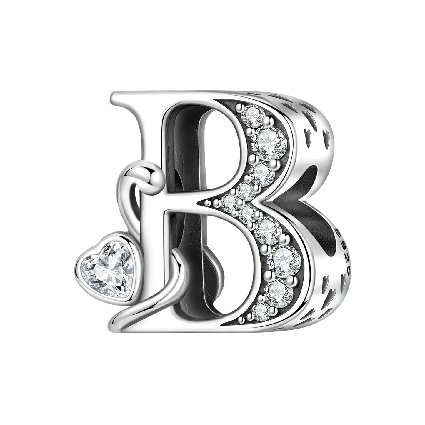 2026 New 925 Sterling Silver Zircon Scroll Grass Pattern 26 Letter Bead Charms for Women Fit DIY Bracelet Necklace Jewelry Gift