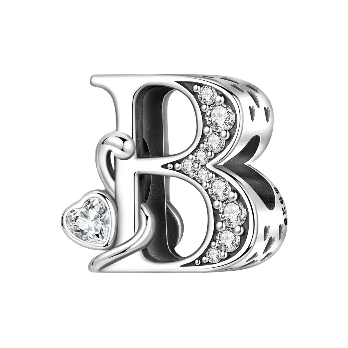 2026 New 925 Sterling Silver Zircon Scroll Grass Pattern 26 Letter Bead Charms for Women Fit DIY Bracelet Necklace Jewelry Gift