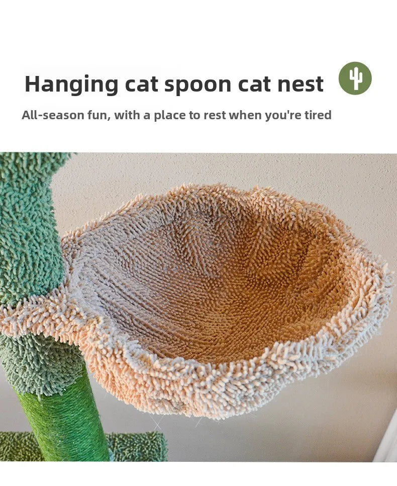Winter Cactus cat tree, cat climbing frame, cat climbing pole, cat jumping platform, cat tower, pet toys, pet climbing frame