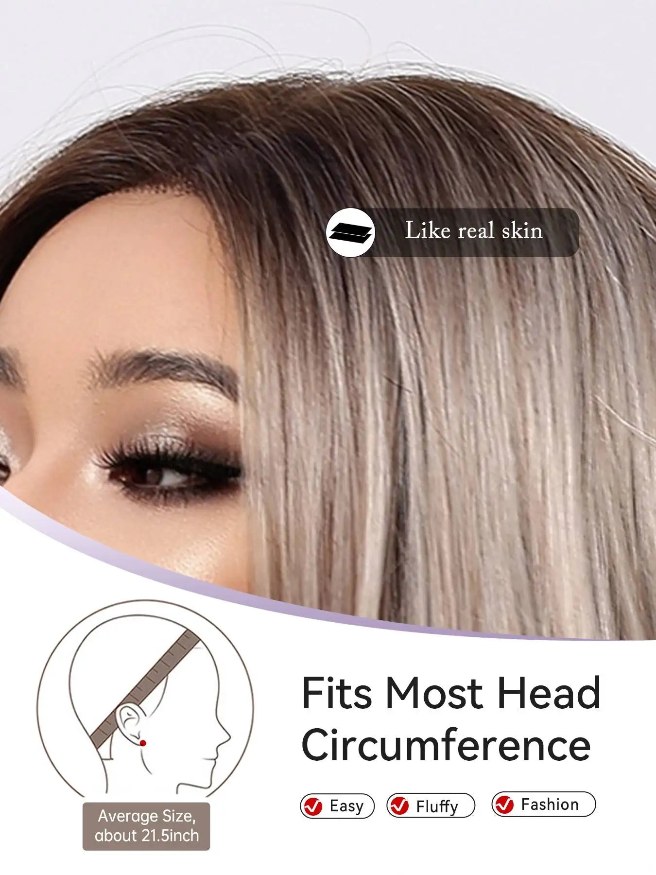 Topshe Short Bob 13x6 HD Lace Front Wig Ombre Blonde Straight Synthetic Wigs Glueless Pre-Plucked Heat Resistant Fiber Daily