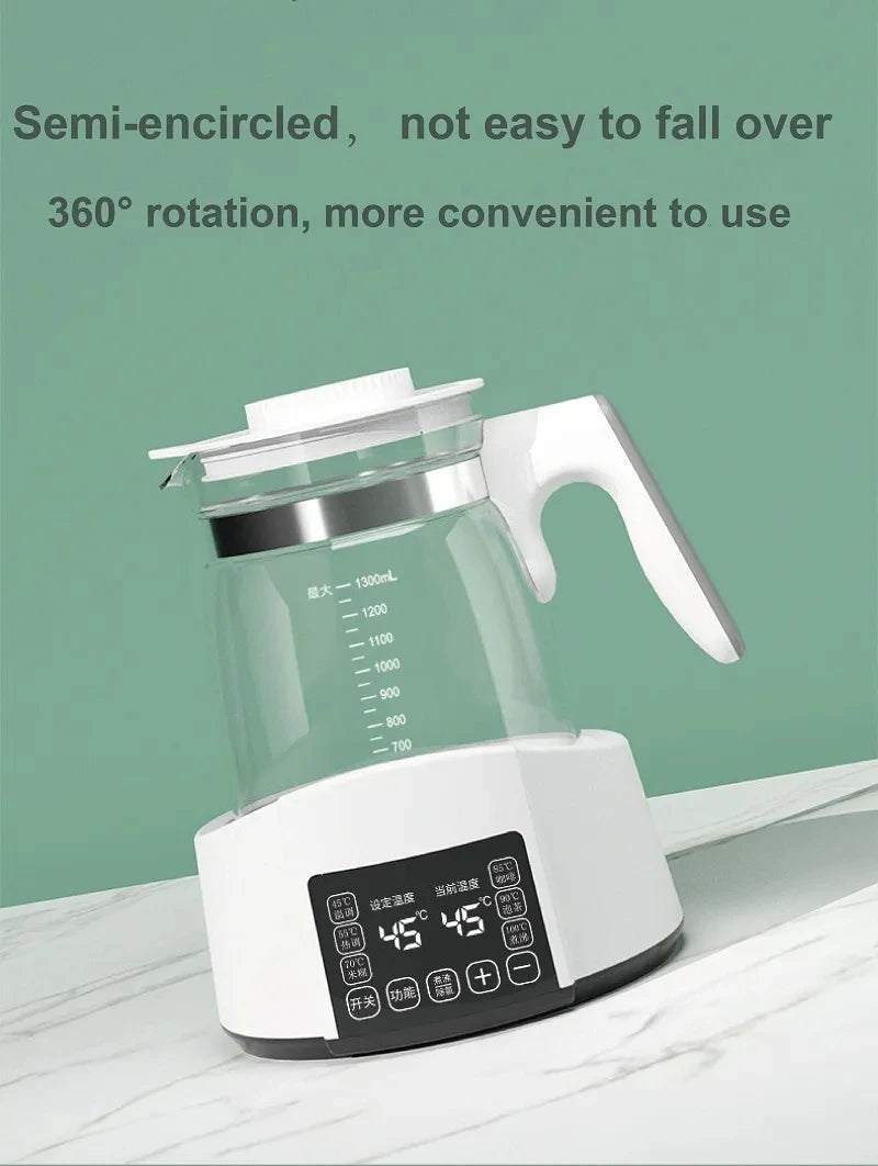 1.3L Electric Kettle Baby Thermostat Milk Warmer Home 24h Hot Water Kettle Multifunctional Glass Health Pot Teapot Kitchen Tools