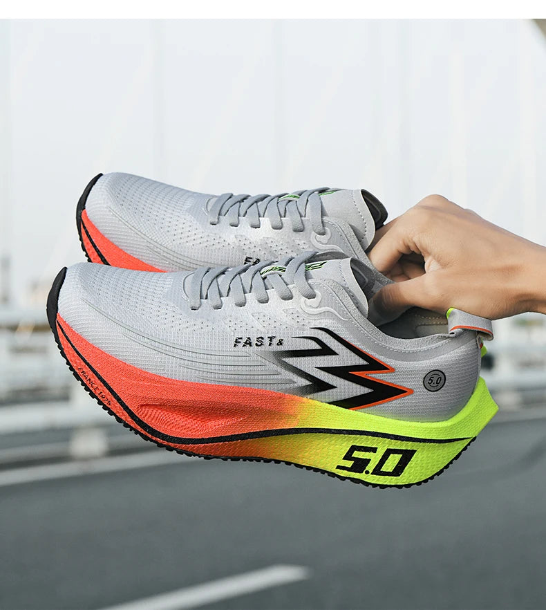 Men Running Shoes Carbon Plate Marathon Speciality Sports Breathable Lightweight Women's Comfortable Nonskid Leisure Sneakers