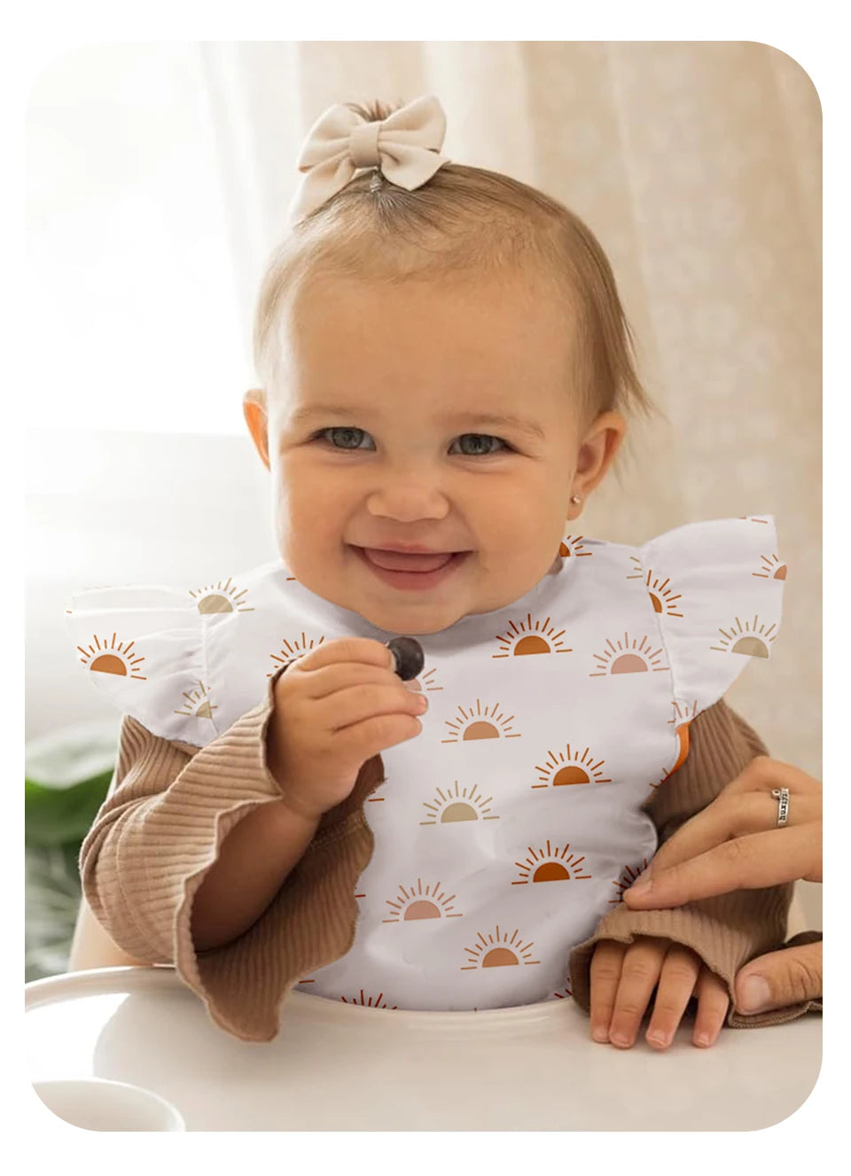 2Pcs/Set 100%Polyester Waterproof Baby Bibs,Lively and Adorable Shoulder Design Sleeveless Smock Feeding Bib Apron