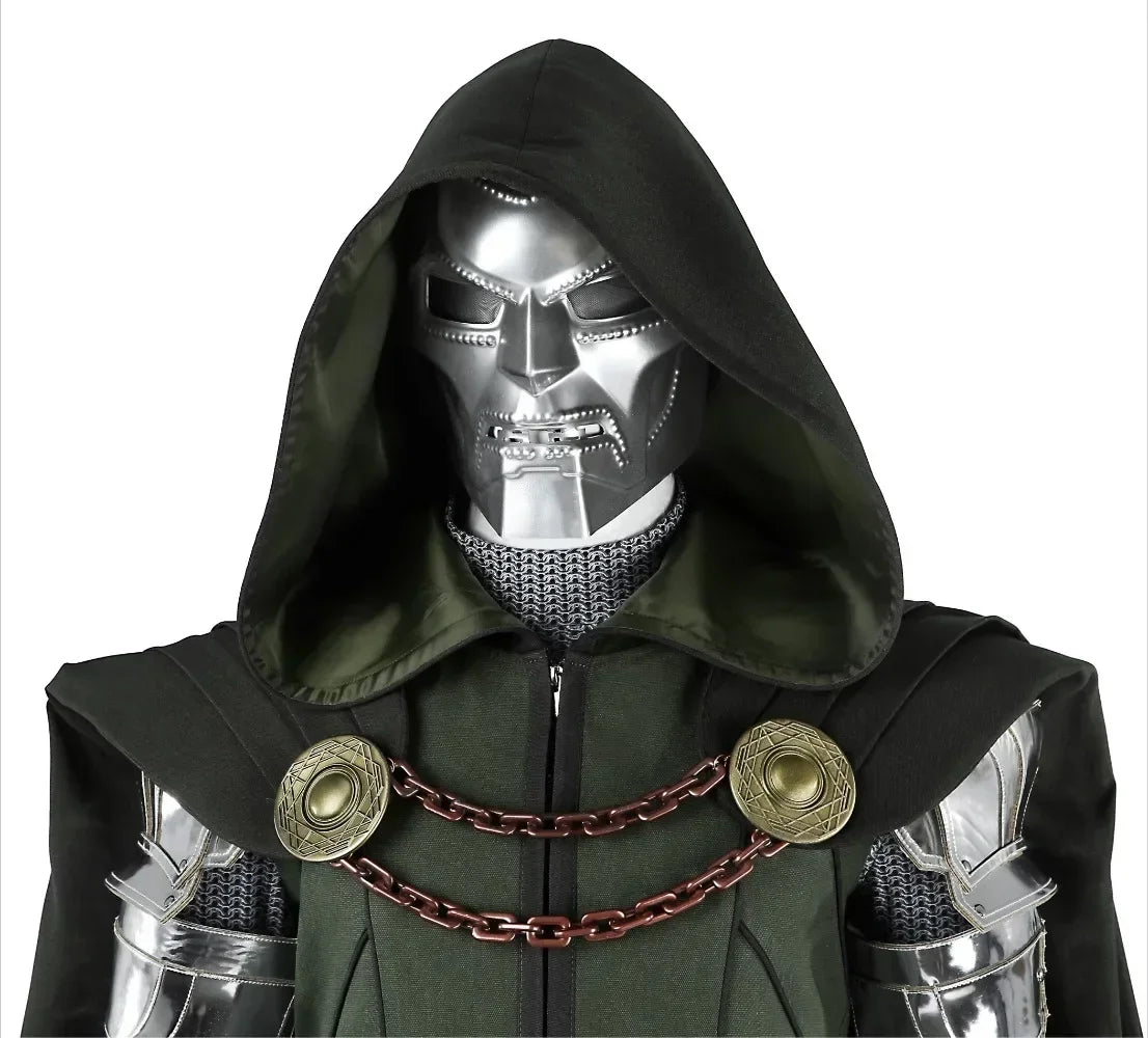 Halloween Black Doom Cosplay Costume Vest Pants Cloak Outfit Full Set and Individual Items Are Sold Man Battle Suit Custom Made