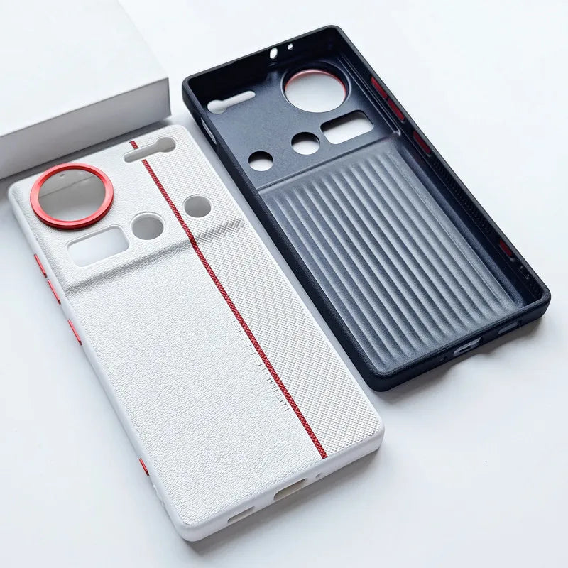 For ZTE Nubia Z70 Z80 Ultra ,Z70s Ultra Case ELVEV High Quality Splicing PU Leather Hard PC Phone Cover