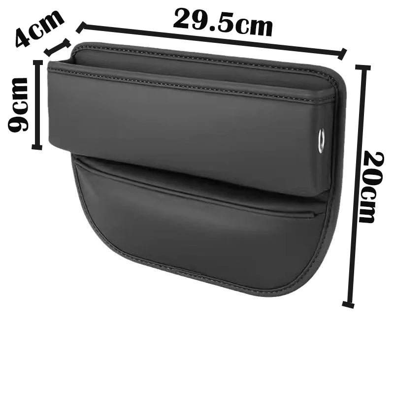 Car Seat Gap Organizer Universal PU Leather Console Side Pocket Auto Crevice Filler Storage Box Interior Accessories
