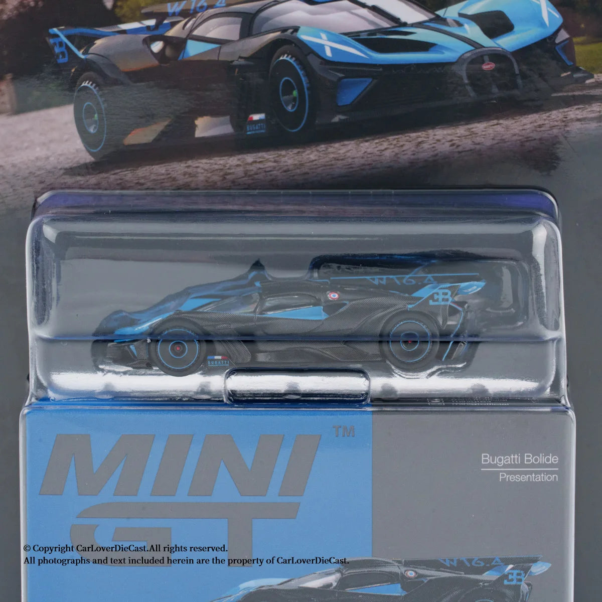 MINIGT 1:64 Bugatti Bolide Presentation Alloy Diecast Car Model Collection