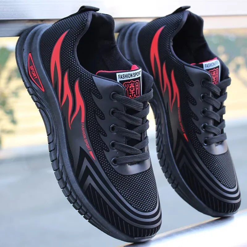 Men's Sport Shoes New Lightweight Comfortable Fashionable Casual Running Shoes Suitable for Youth Thick Bottom Running Style