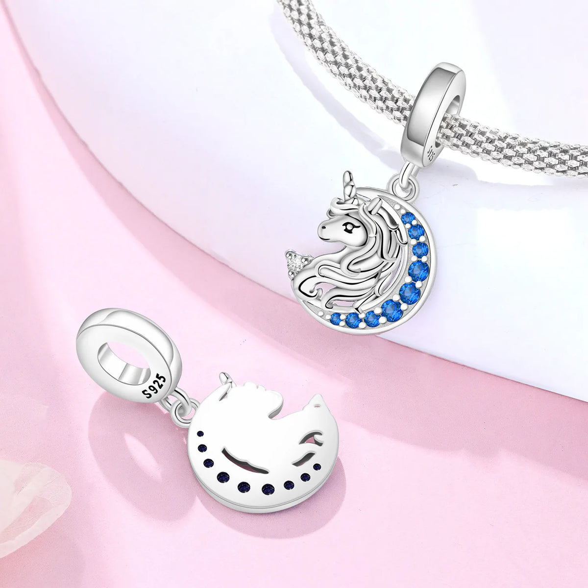 925 Sterling Silver Two-tone Symmetrical Angel Wing Pendant Necklace for Women Lucky Symbol Original Jewelry Party Couple Gift