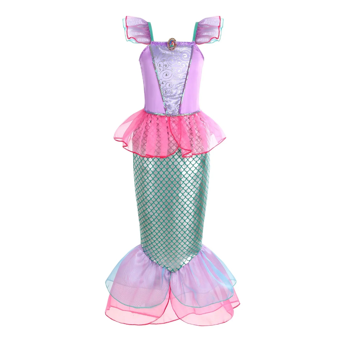 Halloween Birthday Carnival Princess Costume Dress Elsa Anna Snow White Aurora Moana Rapunzel Mermaid Belle for Girls 2-8Y