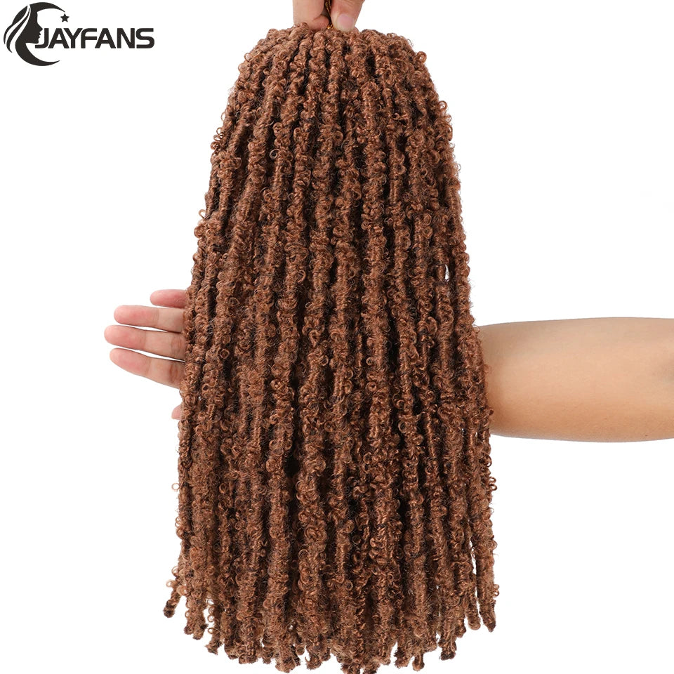 18 24 Inch Butterfly Locs Crochet Hair Extensions Synthetic Distressed Butterfly Soft Locs Crochet Braids Hair for Black Women
